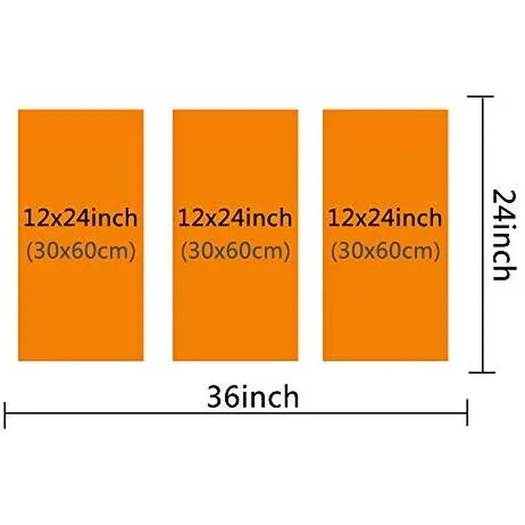 ALAYRA City Skyline on Canvas 24'' x 12'' x 3 panels Multi 01 - Image 3
