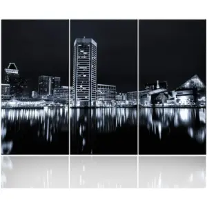 ALAYRA City Skyline on Canvas 28 x 14 x 3 panels Multi Artwork-14 01
