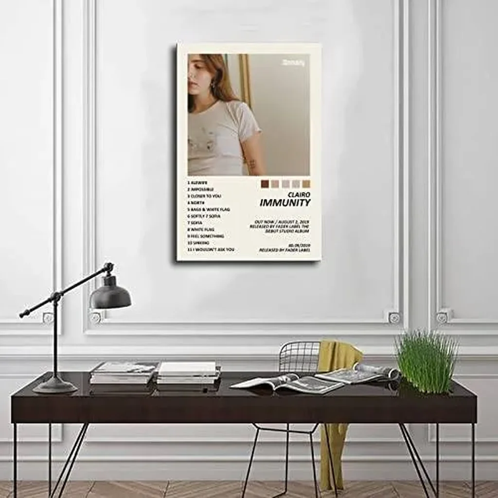 ALAYRA Clairo Poster Immunity Music Album Cover Canvas Poster Wall Art Decor Print Picture Paintings for Living Room Bedroom Decoration Unframe16x24inch(40x60cm) 01 - Image 2