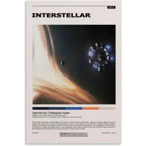 ALAYRA Classic Movie Minimalist Poster Interstellar Music Posters for Room Aesthetic Canvas Wall Art Bedroom Decor12x18inch(30x45cm) 01