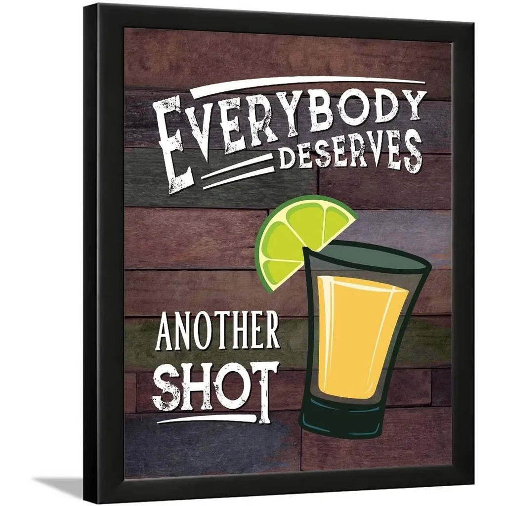ALAYRA Cocktail Wall Quotes Fra - Bar Quotes Poster With Fra - Bar Framed Poster - Alcohol Quotes Wall Decoration Item - (14 X 11 Inches) 01