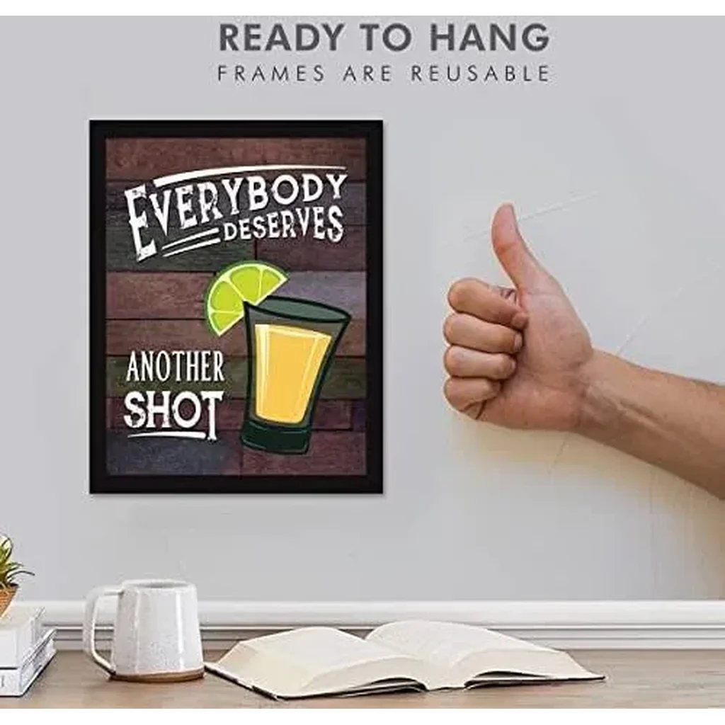 ALAYRA Cocktail Wall Quotes Fra - Bar Quotes Poster With Fra - Bar Framed Poster - Alcohol Quotes Wall Decoration Item - (14 X 11 Inches) 01 - Image 3