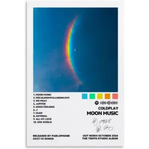 ALAYRA Coldplay Poster Vintage Rock Band Album Cover Music Posters for Room Aesthetic Canvas Wall Art Bedroom Decor12x18inch(30x45cm) 01