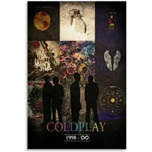 ALAYRA Coldplay Poster Vintage Rock Band Collage Music Posters for Room Aesthetic Canvas Wall Art Bedroom Decor12x18inch(30x45cm) 01