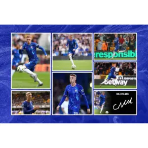 ALAYRA Cole Palmer - Chelsea Football Player Signed 12x8 Inch Montage Autograph Photo Print WIth A Pre Printed Signature Which Would Make A Superb Gift For Any Fan. 01