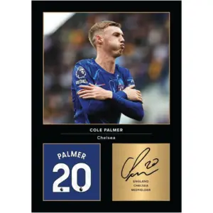 ALAYRA Cole Palmer Chelsea Signed A4 Printed Photo Picture Display Gift For Chelsea Fans Digitally Reproduced Signature Unframed 01