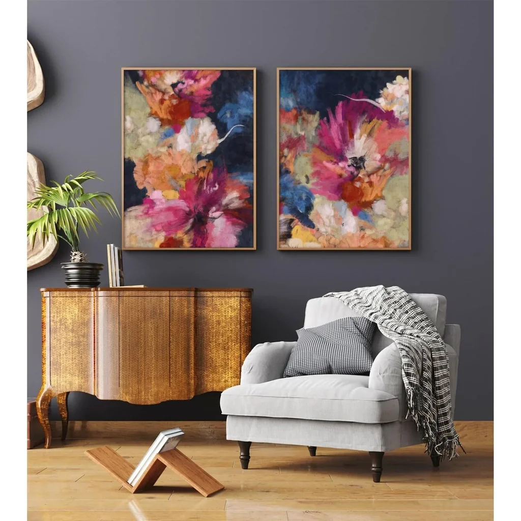 ALAYRA Colorful Flowers Prints - 16x24 (Unframed) 01
