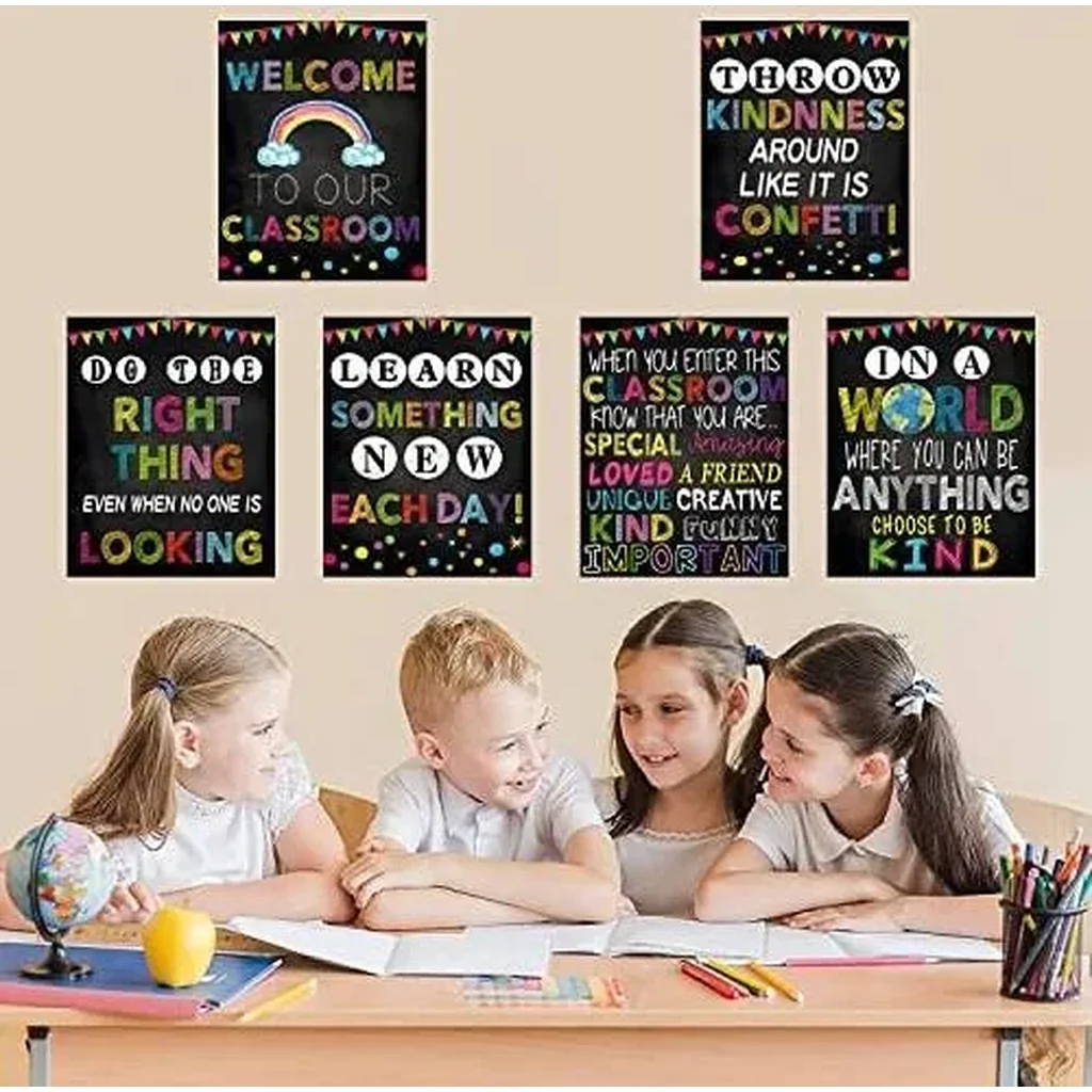 ALAYRA Colorful Inspirational Quote Canva Wall Art Growth Mindset Prints Positive Posters Set of 6Classroom Office School Bulletin Board Decor 8 x 10 Inch Unframed, 20cmx25cm (8inchx10inch) 01 - Image 2