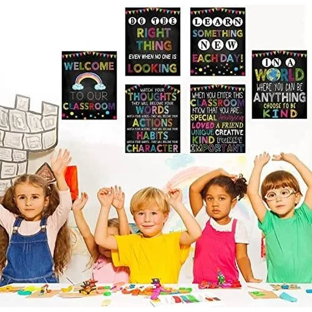 ALAYRA Colorful Inspirational Quote Canva Wall Art Growth Mindset Prints Positive Posters Set of 6Classroom Office School Bulletin Board Decor 8 x 10 Inch Unframed, 20cmx25cm (8inchx10inch) 01 - Image 4