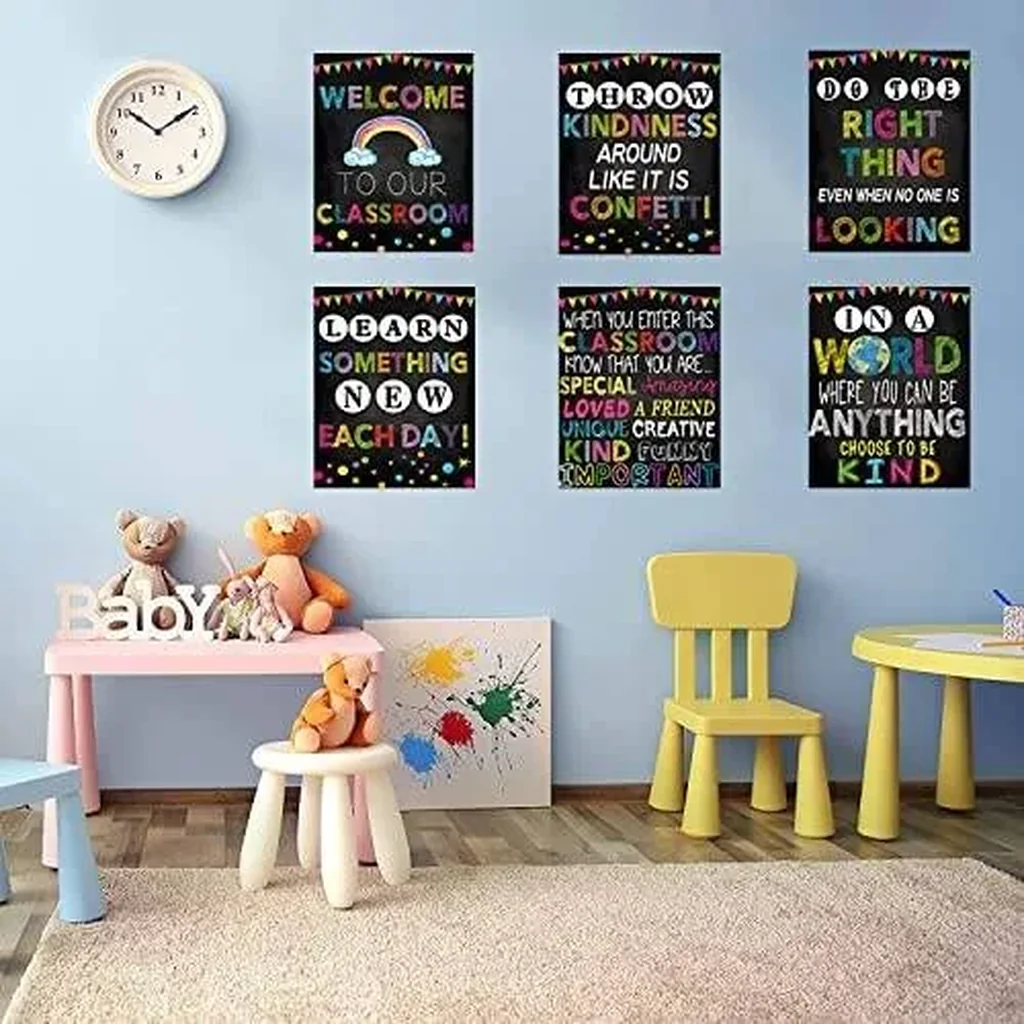 ALAYRA Colorful Inspirational Quote Canva Wall Art Growth Mindset Prints Positive Posters Set of 6Classroom Office School Bulletin Board Decor 8 x 10 Inch Unframed, 20cmx25cm (8inchx10inch) 01 - Image 5
