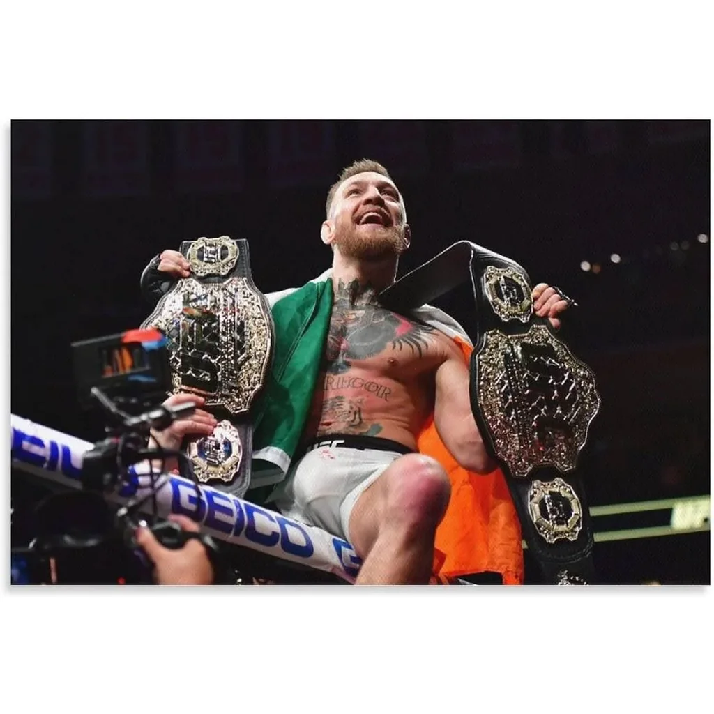 ALAYRA Conor McGregor Boxing Win Poster Wall Art Canvas Wall Art Prints for Wall Decor Room Decor Bedroom Decor Gifts 12x18inch(30x45cm) Unframe-Style 01