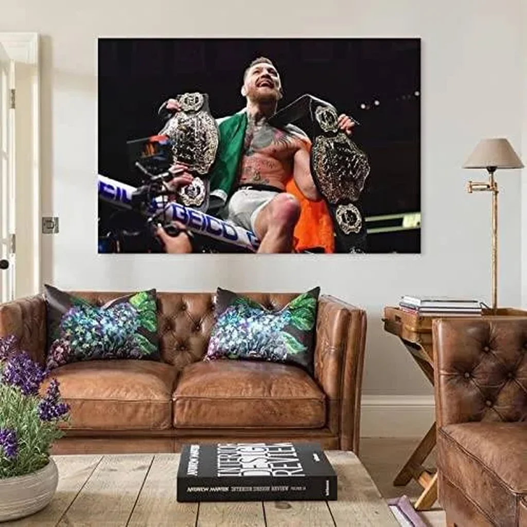 ALAYRA Conor McGregor Boxing Win Poster Wall Art Canvas Wall Art Prints for Wall Decor Room Decor Bedroom Decor Gifts 12x18inch(30x45cm) Unframe-Style 01 - Image 2