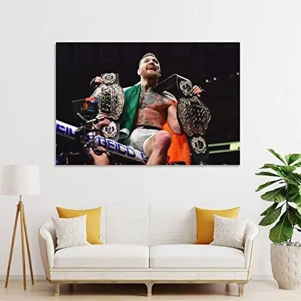 ALAYRA Conor McGregor Boxing Win Poster Wall Art Canvas Wall Art Prints for Wall Decor Room Decor Bedroom Decor Gifts 12x18inch(30x45cm) Unframe-Style 01 - Image 3