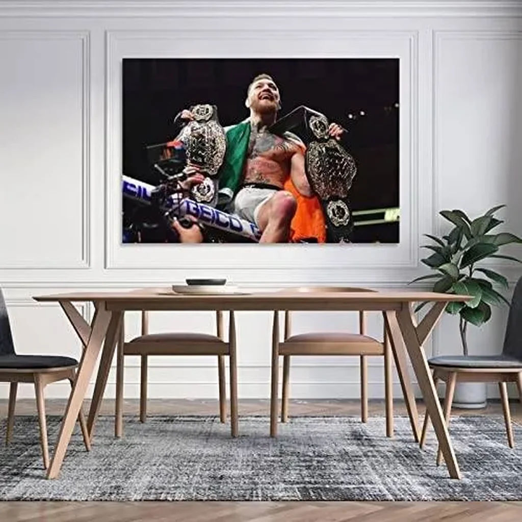 ALAYRA Conor McGregor Boxing Win Poster Wall Art Canvas Wall Art Prints for Wall Decor Room Decor Bedroom Decor Gifts 12x18inch(30x45cm) Unframe-Style 01 - Image 4