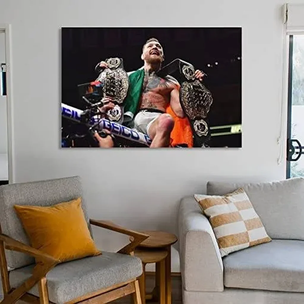 ALAYRA Conor McGregor Boxing Win Poster Wall Art Canvas Wall Art Prints for Wall Decor Room Decor Bedroom Decor Gifts 12x18inch(30x45cm) Unframe-Style 01 - Image 5