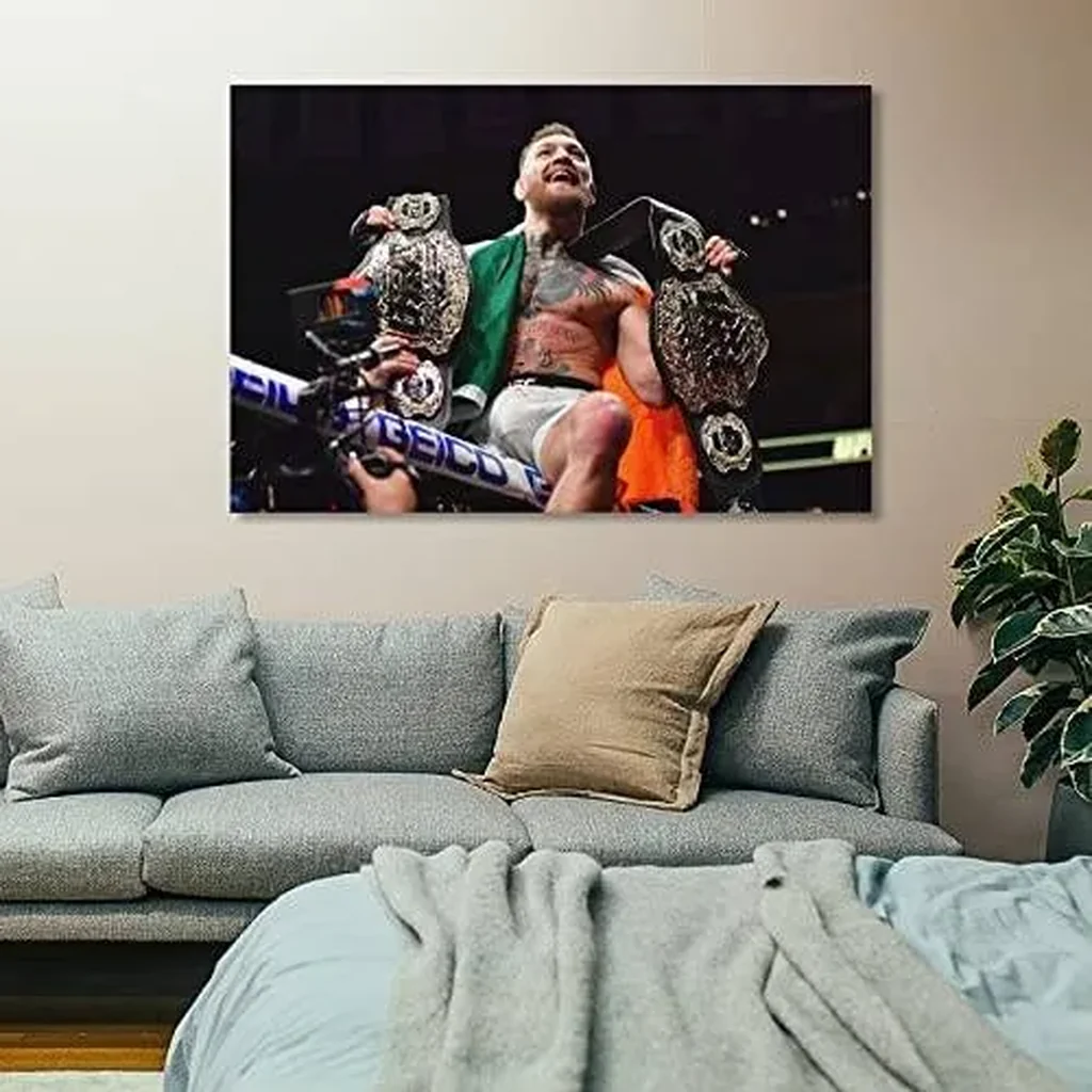 ALAYRA Conor McGregor Boxing Win Poster Wall Art Canvas Wall Art Prints for Wall Decor Room Decor Bedroom Decor Gifts 12x18inch(30x45cm) Unframe-Style 01 - Image 6