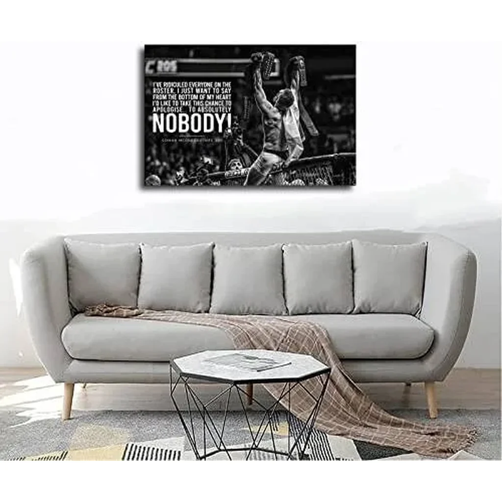 ALAYRA Conor Mcgregor Poster Print Signed Fight Posters with Quote Canavs For Boys Room Unframe-style 16x24inch(40x60cm) 01 - Image 3