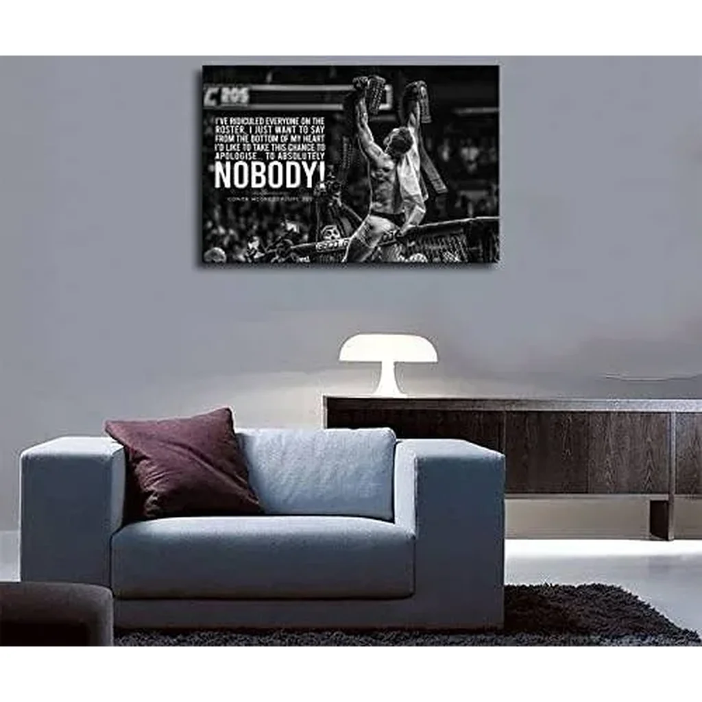 ALAYRA Conor Mcgregor Poster Print Signed Fight Posters with Quote Canavs For Boys Room Unframe-style 16x24inch(40x60cm) 01 - Image 4