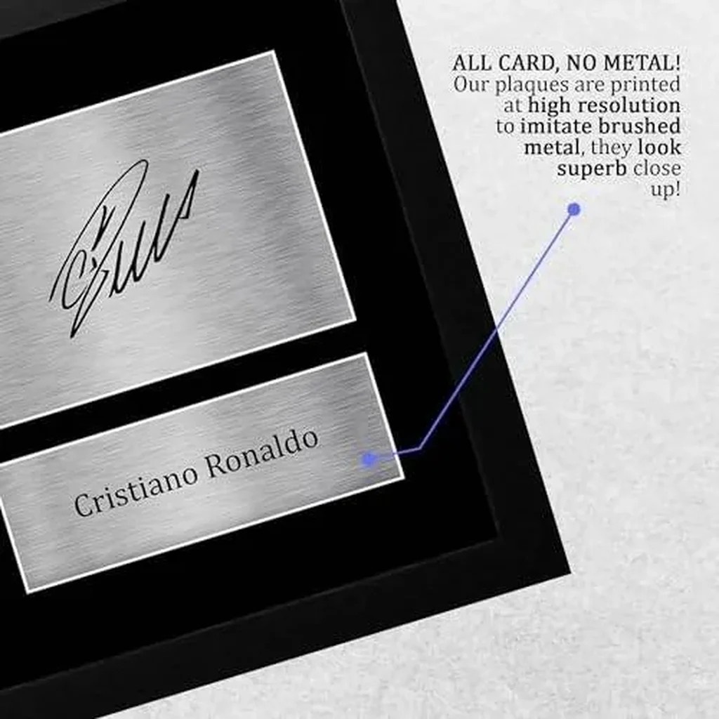 ALAYRA Cristiano Ronaldo Juventus Gifts Printed Signed Autograph Picture for Football Fans and Supporters - A4 Framed 01 - Image 3