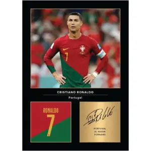 ALAYRA Cristiano Ronaldo Portugal National Team Signed A4 Printed Photo Picture Display Gift For Portugal Fans Digitally Reproduced Signature Unframed 01