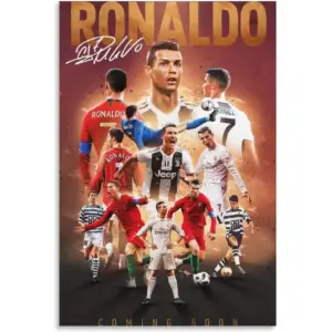 ALAYRA Cristiano Ronaldo Poster 2 Canvas Poster Unframed 16x24 inches (40x60cm) 01