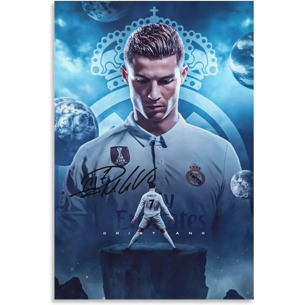 ALAYRA Cristiano Ronaldo Poster 3 Canvas Poster Unframed 12x18 inches (30x45 cm) 01