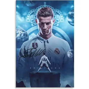 ALAYRA Cristiano Ronaldo Poster 3 Canvas Poster Unframed 16x24 inches (40x60cm) 01
