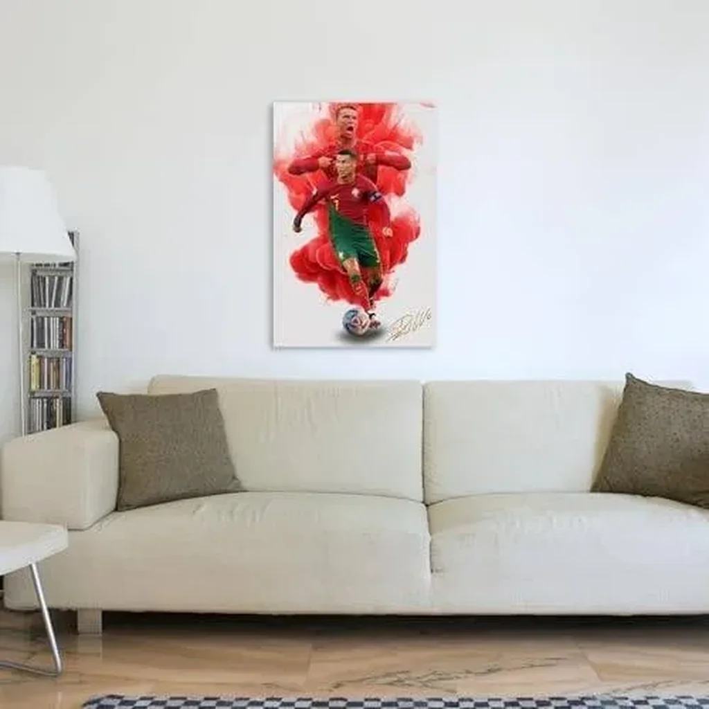 ALAYRA Cristiano Ronaldo Poster Wall Art Canvas Print Poster Home Decor Canvas Poster Unframe 16x24inch(40x60cm) 01 - Image 3
