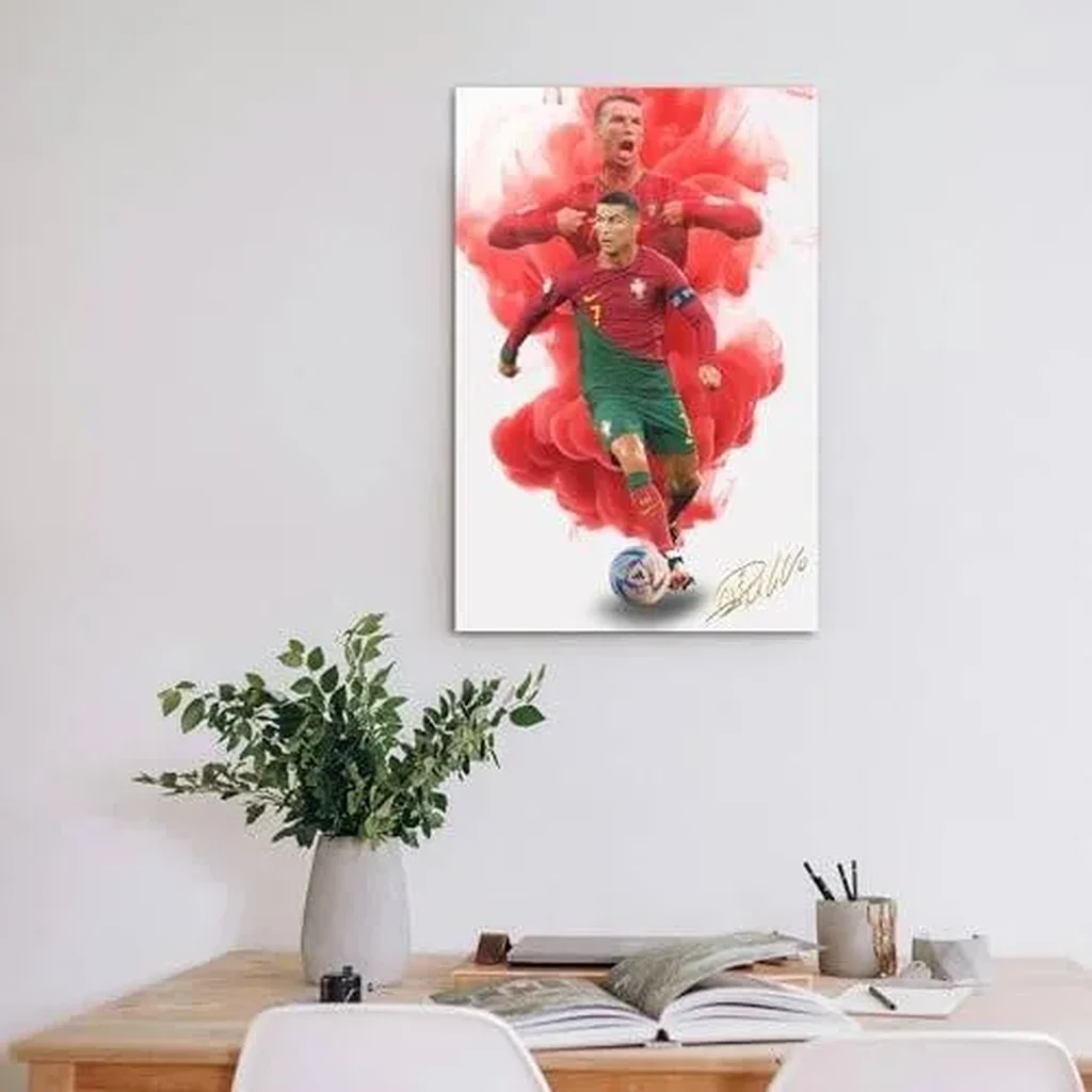 ALAYRA Cristiano Ronaldo Poster Wall Art Canvas Print Poster Home Decor Canvas Poster Unframe 16x24inch(40x60cm) 01 - Image 5