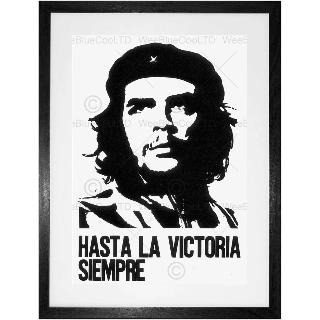 ALAYRA Cuba Che Guevara Icon Revolution Victory Framed Wall Art Print 01