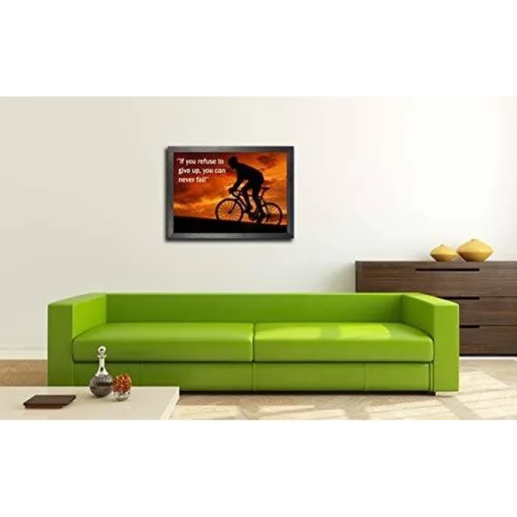 ALAYRA Cycling L A3 Unframed Biking Motivation Inspiration Sport Quote Poster Determination Train Hard Photo Dont Give Up Picture 01 - Image 2