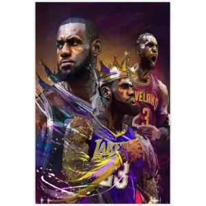 ALAYRA dalouh LeBron Poster Ja Baskerball Portrait Art Canvas Poster Bedroom Decor Sports Landscape Office Room Decor Gift Unframe16x24inch(40x60cm) 01