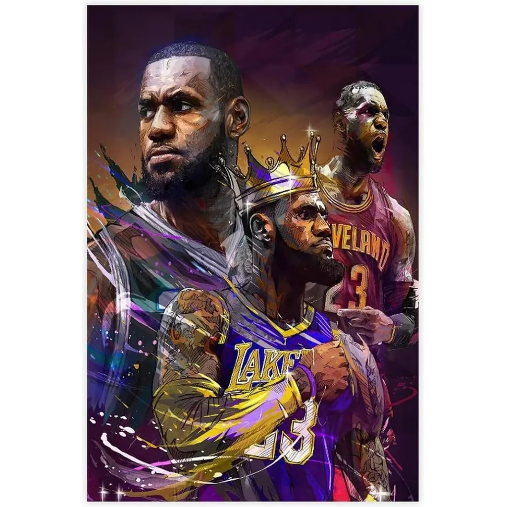 ALAYRA dalouh LeBron Poster Ja Baskerball Portrait Art Canvas Poster Bedroom Decor Sports Landscape Office Room Decor Gift Unframe16x24inch(40x60cm) 01