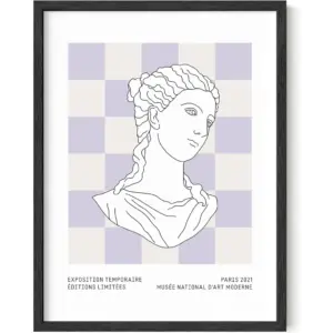 ALAYRA Danish Pastel Decor, Purple Aesthetic Wall Art, Cute Room Posters, Danish Pastel Prints (Unframed, 12x16) 01
