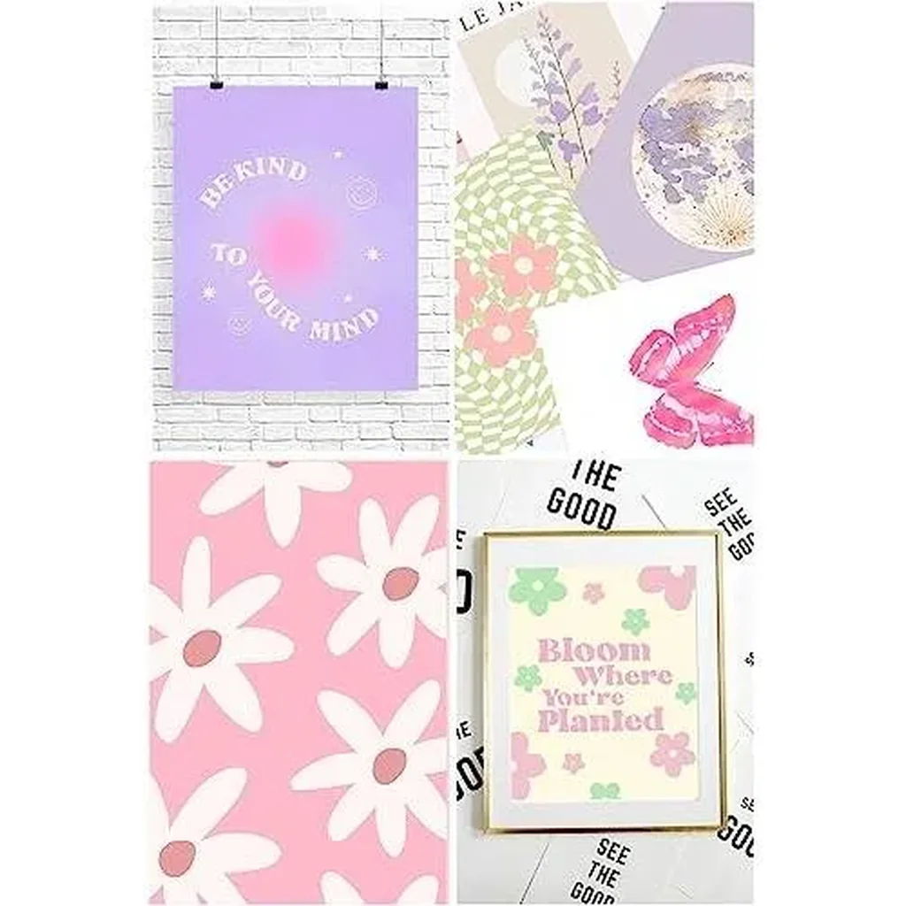 ALAYRA Danish Pastel Room Decor Aesthetic, Pastel Pink Wall Art, Danish Pastel Posters Paintings, Cute Pictures Prints for Bedroom Dorm Decorations, Danish Pastel Wall Collage (8x10 UNFRAMED) 01 - Image 4