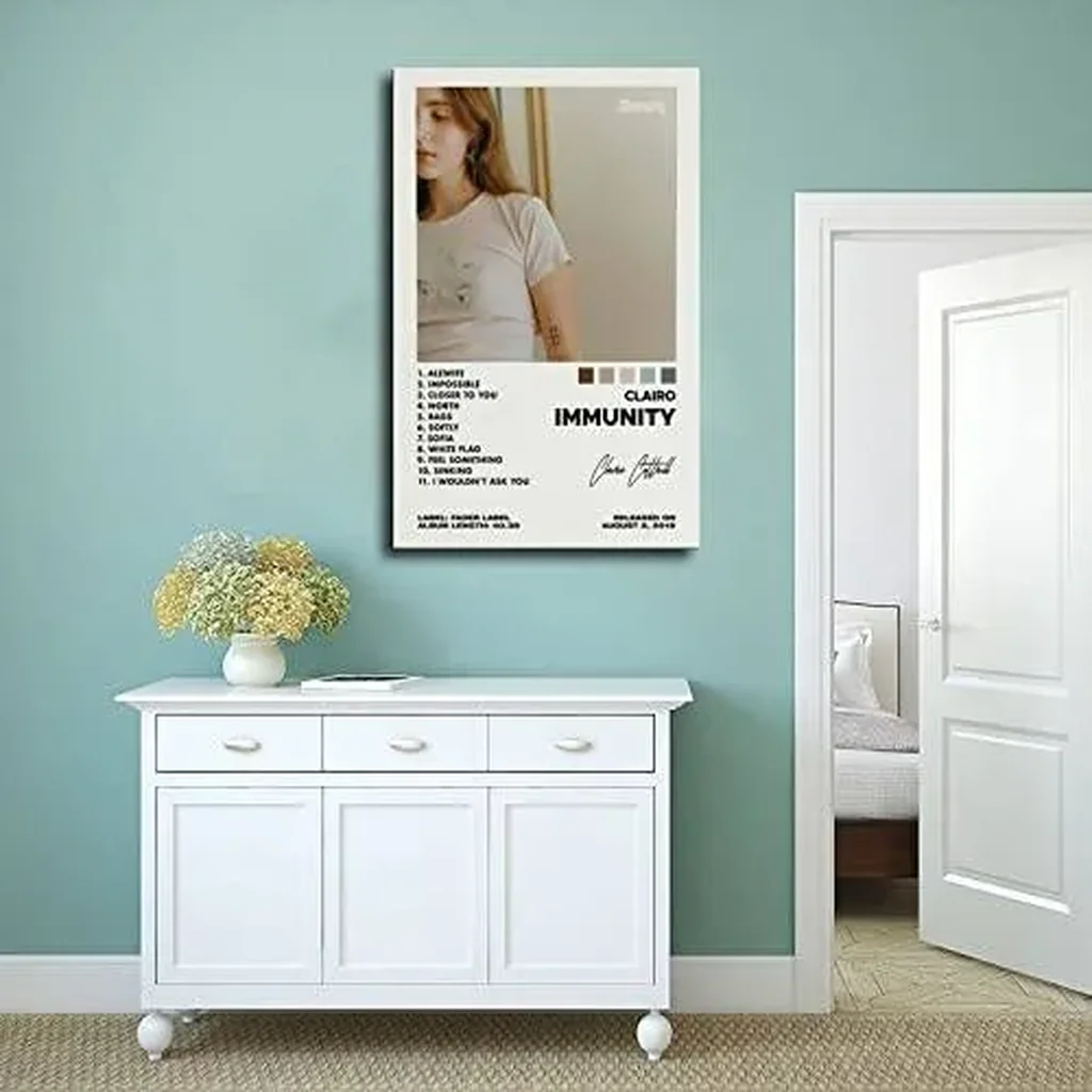 ALAYRA Darxan Clairo Poster Immunity Album Cover Canvas Bedroom Decor Sports Landscape Office Room Gift Unframe-style 12x18inch(30x45cm) 01 - Image 3