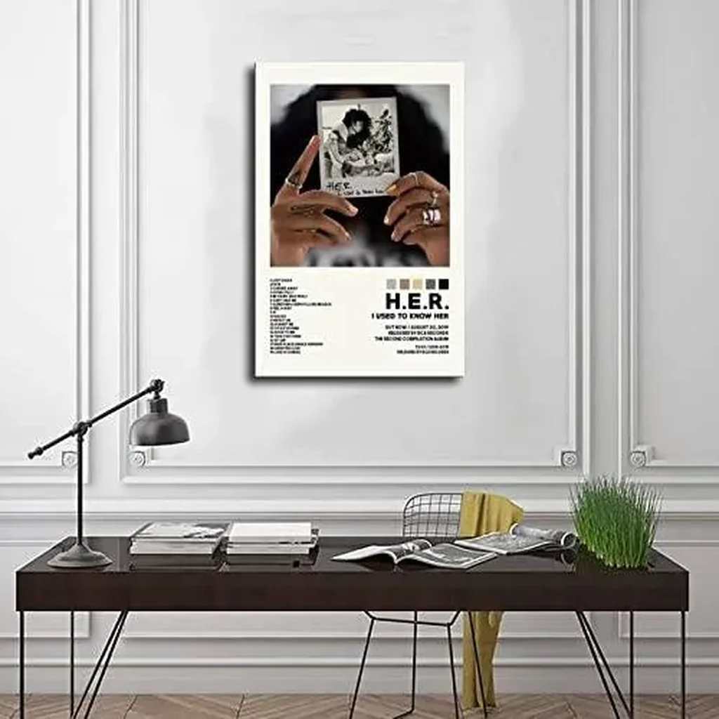 ALAYRA Darxan H.E.R Posters I Used to Know Her Poster Album Cover Poster Canvas Poster Wall Art Decor Print Picture Paintings for Living Room Bedroom Decoration Unframe-style 16x24inch(40x60cm) 01 - Image 2
