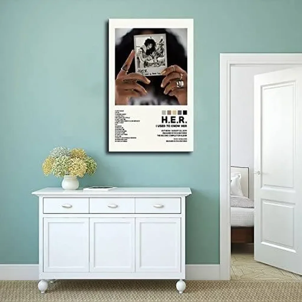 ALAYRA Darxan H.E.R Posters I Used to Know Her Poster Album Cover Poster Canvas Poster Wall Art Decor Print Picture Paintings for Living Room Bedroom Decoration Unframe-style 16x24inch(40x60cm) 01 - Image 3