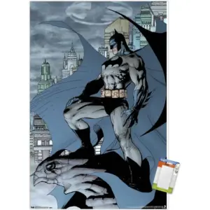 ALAYRA DC Comics - Batman - Gargoyle Wall Poster, 14.72" x 22.37", Premium Poster & Mount Bundle 01
