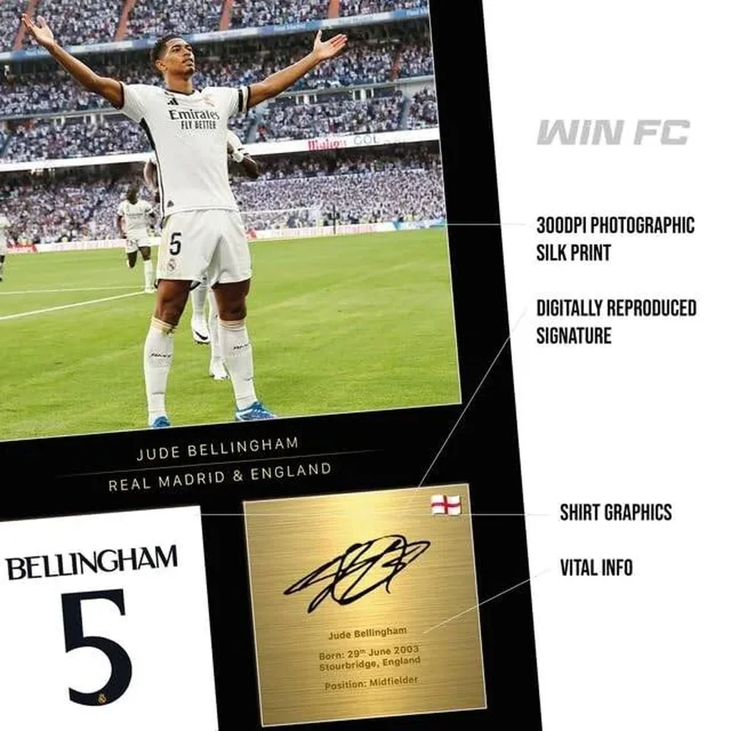 ALAYRA Declan Rice A4 Framed Photo Display - Reproduced Digital Signature - Gift For Arsenal Fans 01 - Image 2