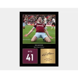 ALAYRA Declan Rice Signed A4 Printed Photo Picture Display Gift For West Ham Fans Digitally Reproduced Signature Unframed 01