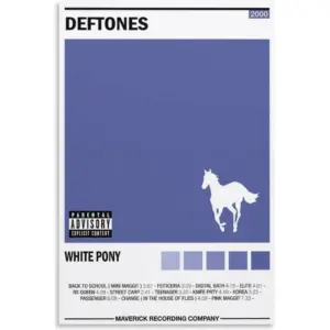 ALAYRA Deftones WHITE PONY Canvas Poster Bedroom Decoration Landscape Office Valentine's Birthday Gift Unframe-style12x18inch(30x45cm) 01