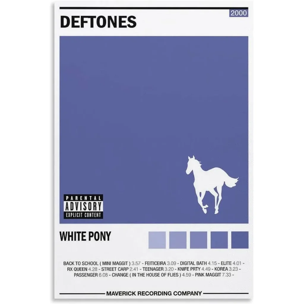 ALAYRA Deftones WHITE PONY Canvas Poster Bedroom Decoration Landscape Office Valentine's Birthday Gift Unframe-style12x18inch(30x45cm) 01