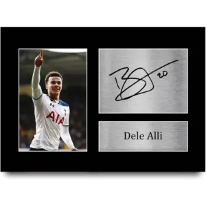 ALAYRA DELE Alli A4 Unframed Signed Printed Autographs Picture Print Photo Display Gift For Tottenham Hotspur Football Fans 01
