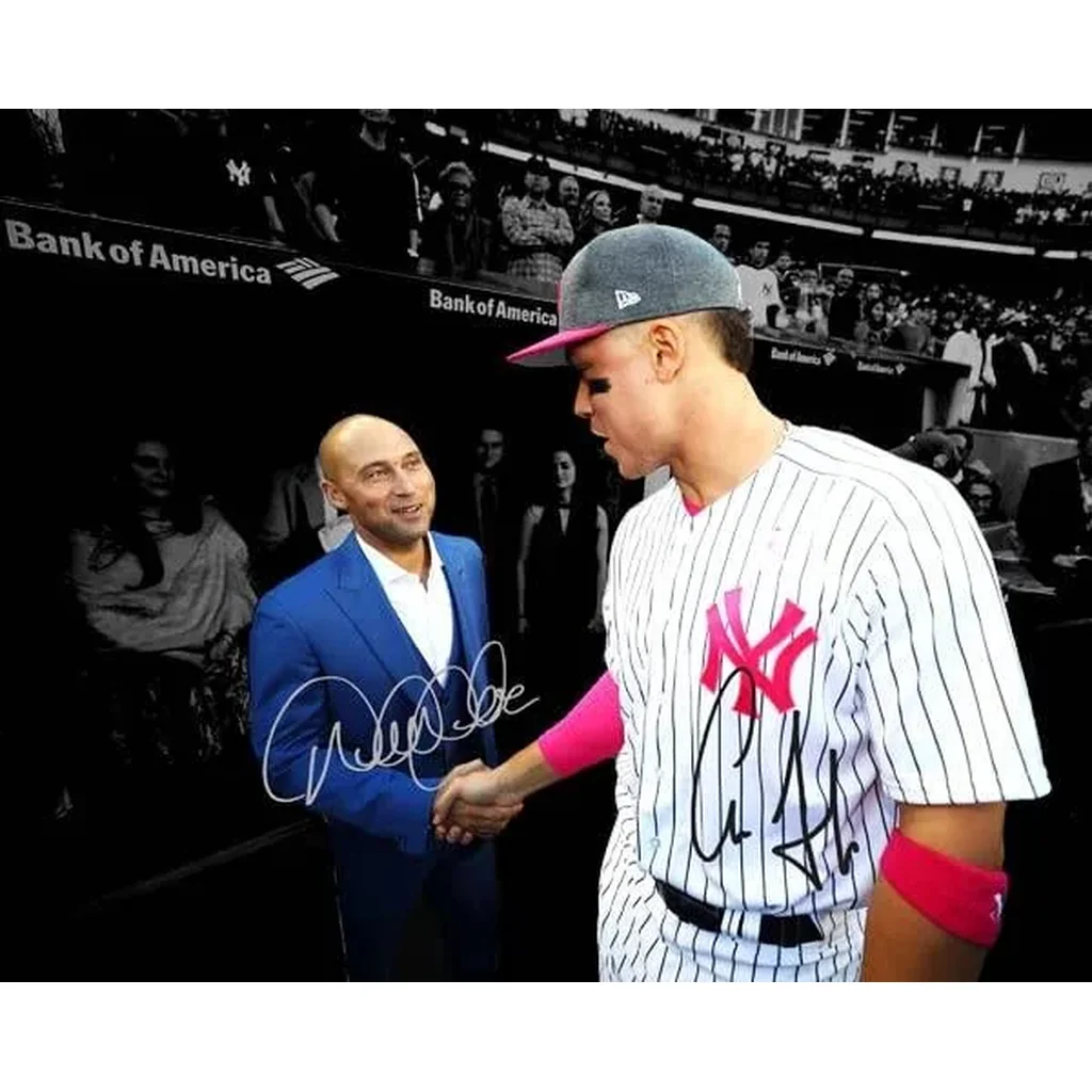 ALAYRA Derek Jeter Aaron Judge Signed Photo Autograph Print Wall Art Home Decor 01