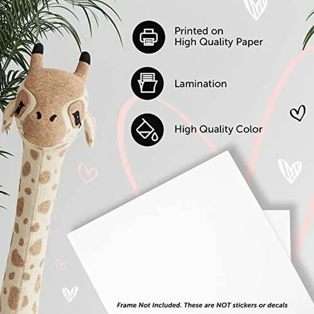 ALAYRA Designs by Maria Inc. Safari Baby Animals Nursery Decor Art - Set of 4 UNFRAMED Wall Prints (Option 2 (11x17) 01 - Image 3