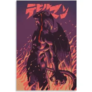 ALAYRA Devilman Crybaby Canvas Print Home Decorations Posters For Room Aesthetic Wall Art Poster Unframe 12x18inch(30x45cm) 01