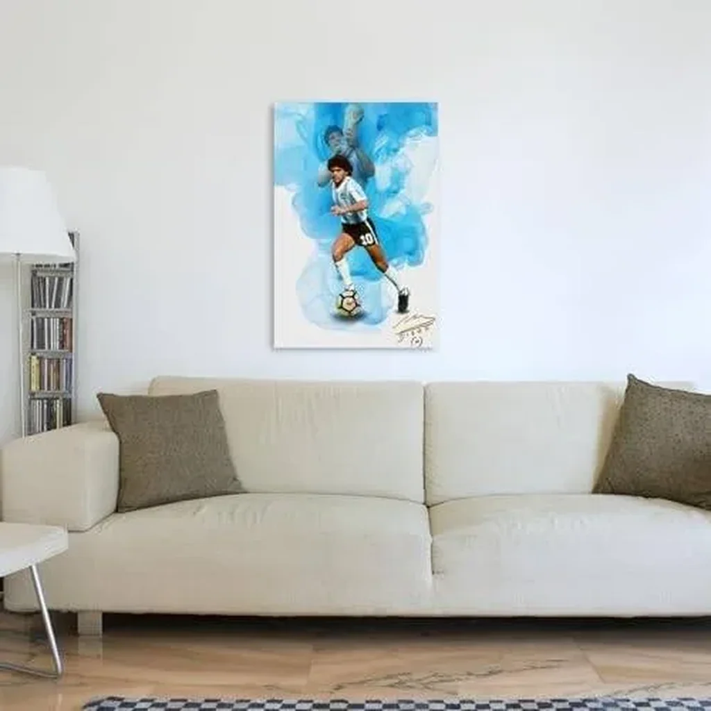 ALAYRA Diego Maradona Poster Soccer Poster Soccer Room Decor Soccer Gifts For Boys Soccer Decor For Boys Room Soccer Posters For Boys Bedroom Art Prints Unframed 16x24 Poster 01 - Image 3