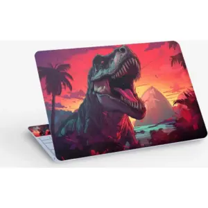 ALAYRA Dinosaur Digital Art, Laptop Skin Sticker Decal, 13.3 14 15 15.4 15.6 Inch Laptop Universal Vinyl Skin Sticker Cover, Dustproof, Waterproof, Decal Protector With Free 2 Wrist Pads 01