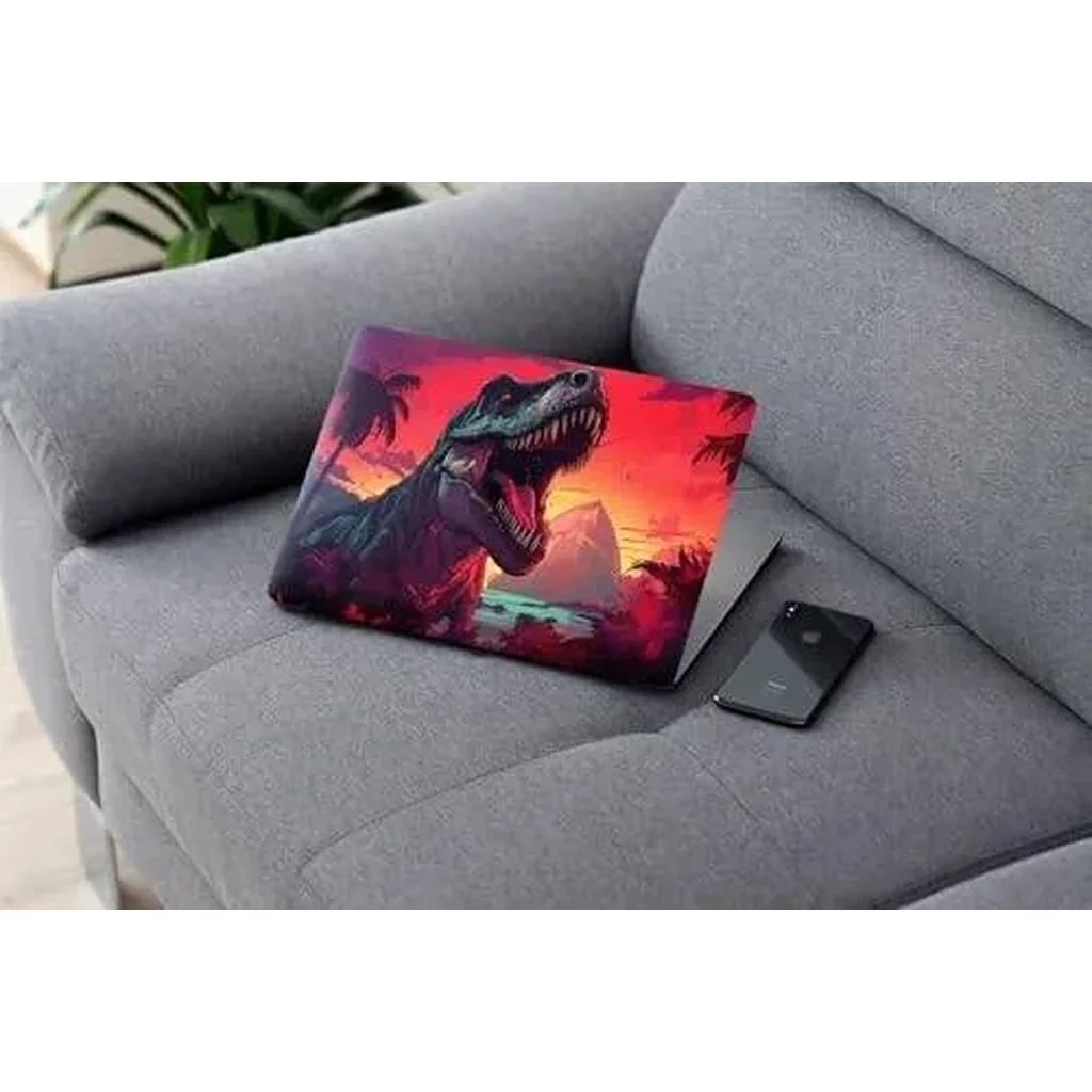 ALAYRA Dinosaur Digital Art, Laptop Skin Sticker Decal, 13.3 14 15 15.4 15.6 Inch Laptop Universal Vinyl Skin Sticker Cover, Dustproof, Waterproof, Decal Protector With Free 2 Wrist Pads 01 - Image 2